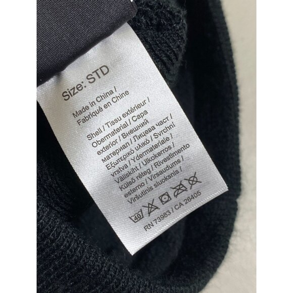 Helly Hansen Black Beanie Hat Embroidery Winter Ski Cap Warm Unisex Fleece OS - Picture 3 of 12